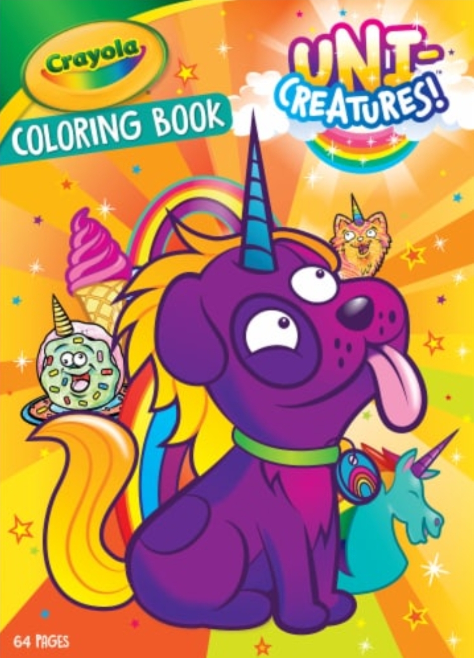 CRAYOLA COLORING BOOK, UNI CREATURES, 64PG The Stationery Store