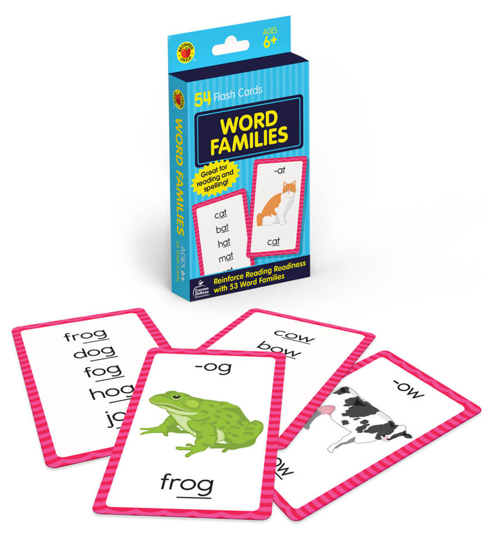 Carson Dellosa Word Families Flash Cards Grade The Stationery Store Authorized Fedex