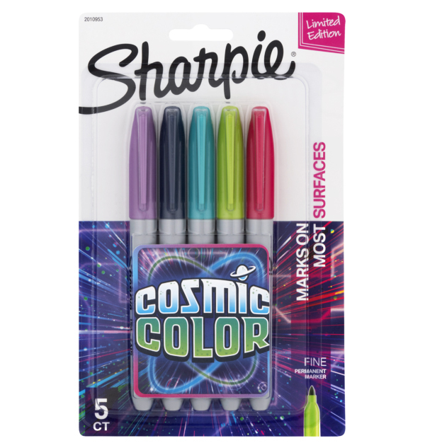 Sharpie 5pk Permanent Markers Fine Tip Cosmic Colors