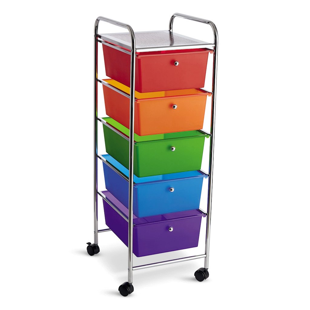 FORCLOVER 15-Drawer Steel 4-Wheeled Utility Rolling Cart Storage Organizer  in Clear LK-W537H825CL - The Home Depot