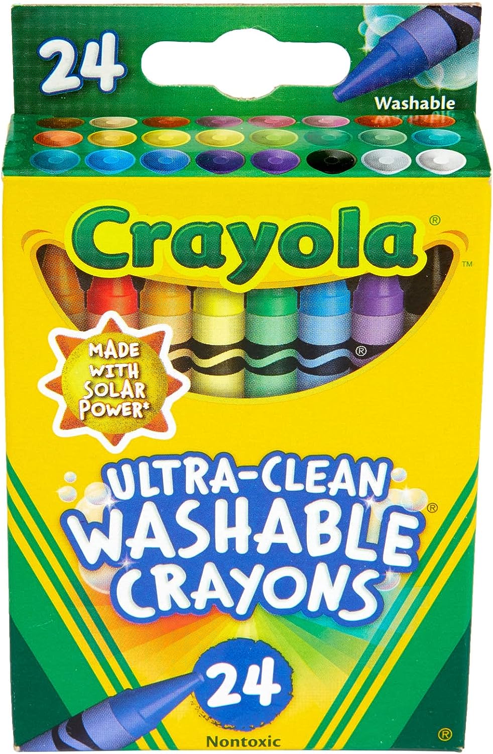 Crayola® Washable Ultra Clean Crayons, 6-1/4, Assorted Colors, Pack Of 24  Crayons